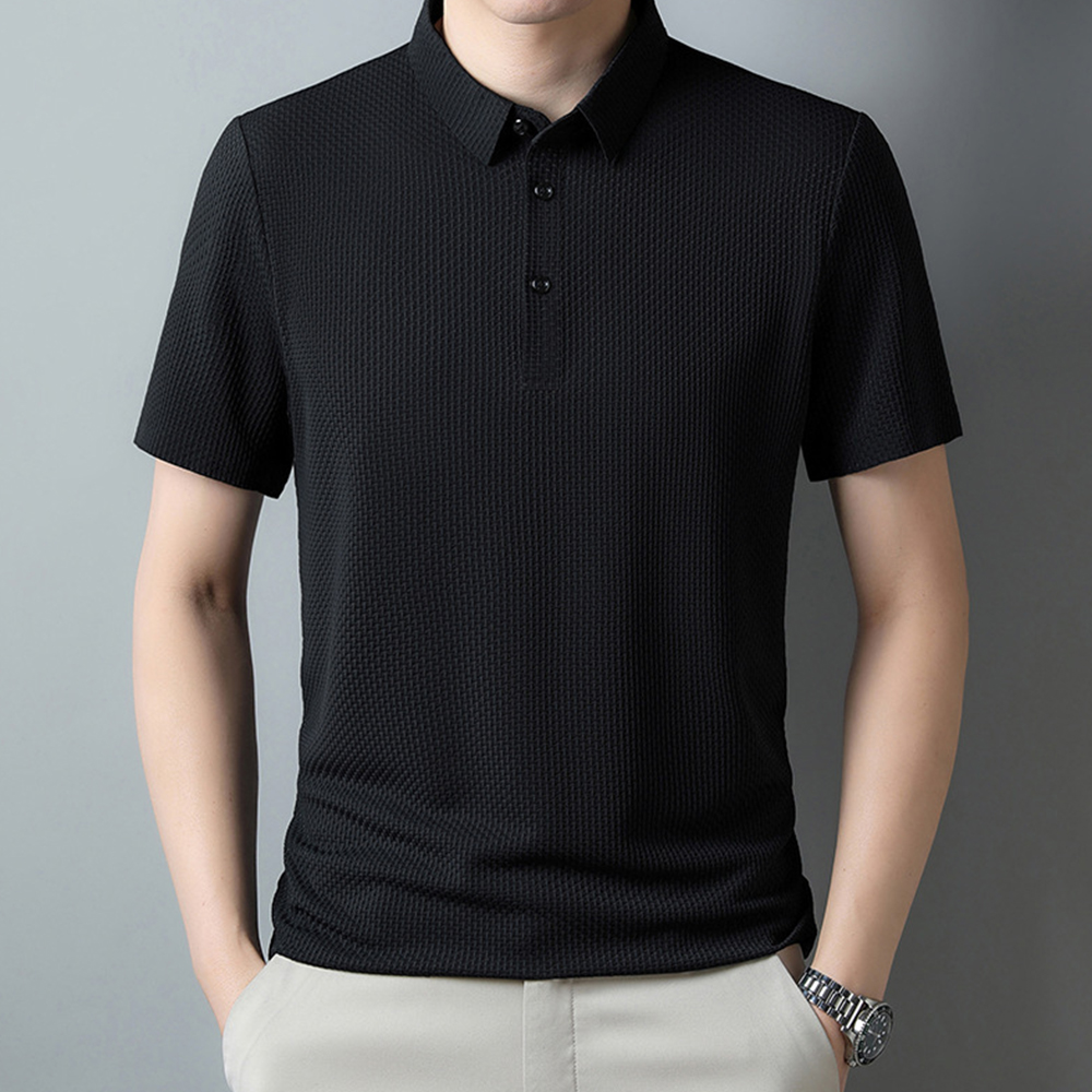 AHLSENTOP™ Lässiges Jacquard-Revers-Poloshirt für Herren