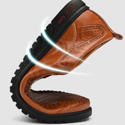 Ahlsentop Bequeme, atmungsaktive Freizeit-Lederschuhe für Herren