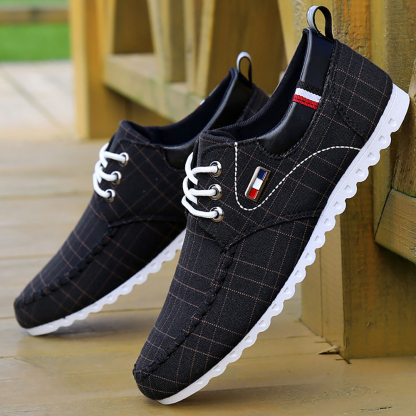 AHLSENTOP™ Herbst neue Herren lässige atmungsaktive flache Segeltuchschuhe