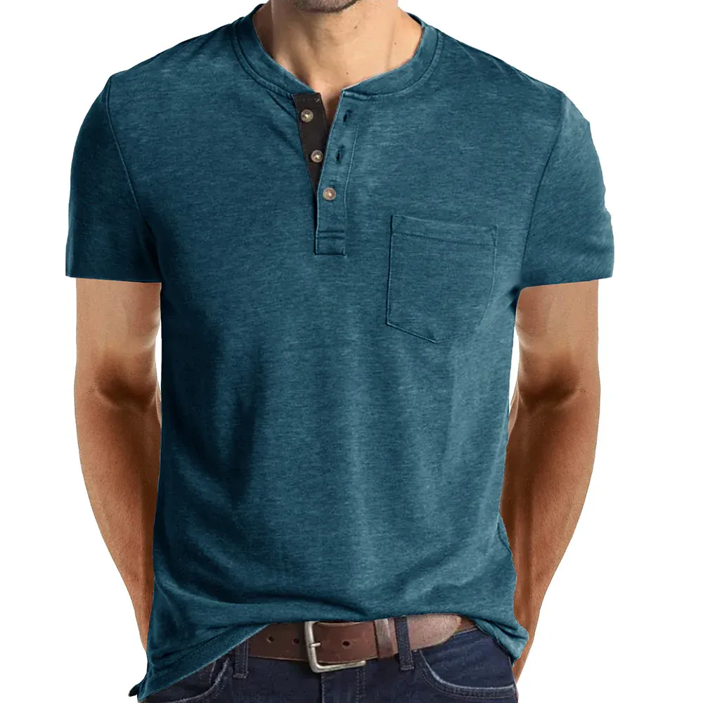 AHLSENTOP™ Sommer neue Herren lässig Rundhalstasche kurze Ärmel