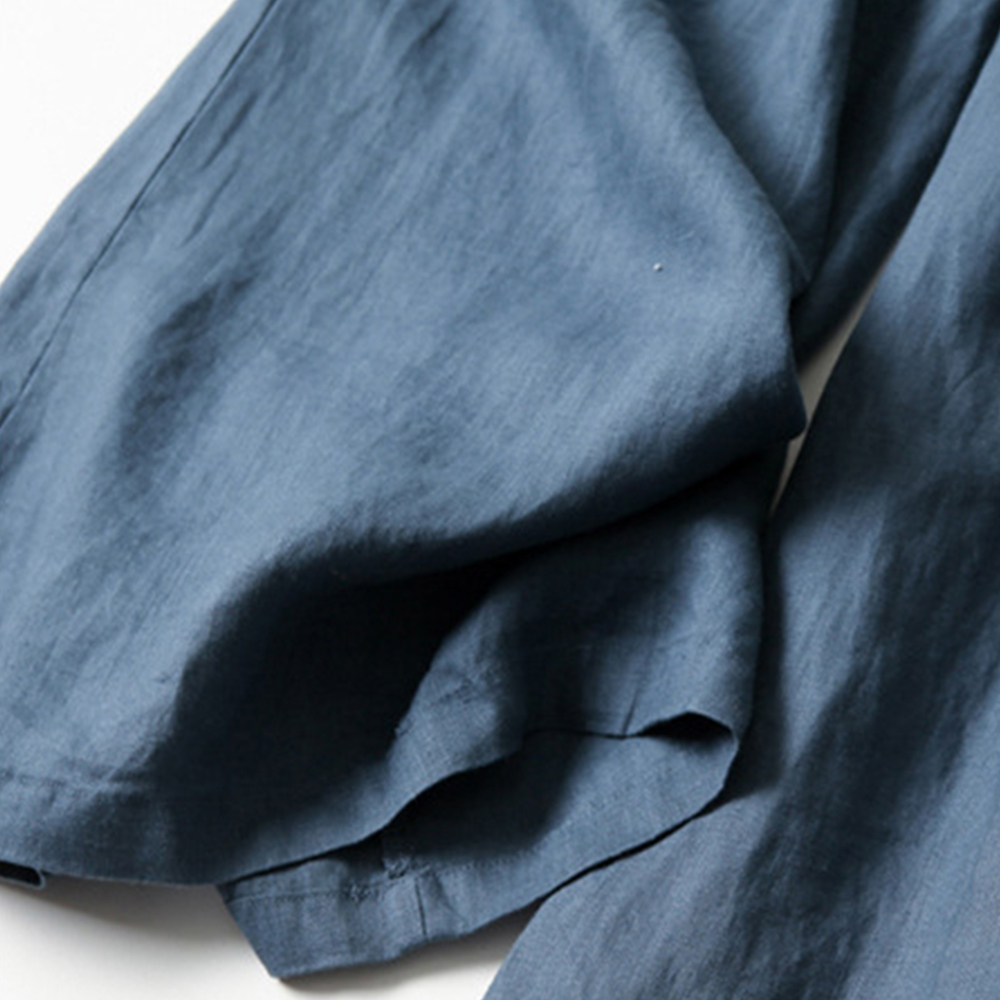 AHLSENTOP Lässige, lockere, modische Hose mit weitem Bein für Damen aus Baumwollleinen