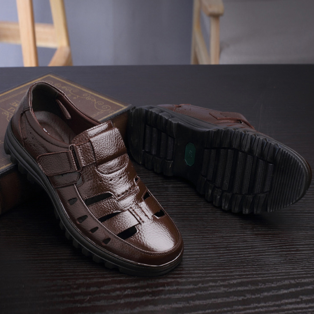 Ahlsentop Herren-Sneaker aus Skelettleder mit Klettverschluss
