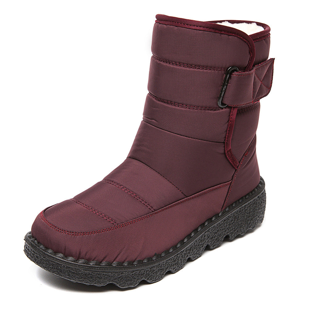 Ahlsentop Wasserdichte Damen-Schneestiefel mit Klettverschluss