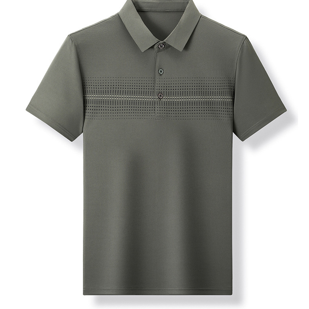 Ahlsentop™ Herren-Kurzarm-T-Shirt aus Eisseide, Herren-Revers-Poloshirt