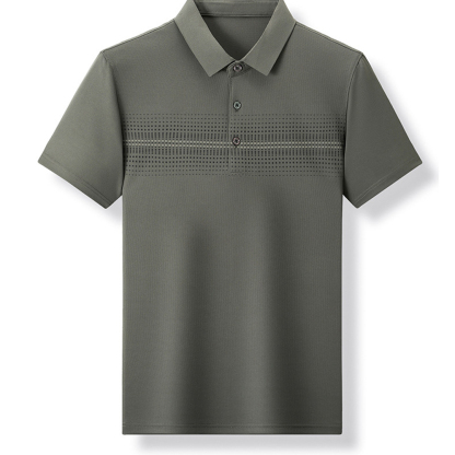 Ahlsentop™ Herren-Kurzarm-T-Shirt aus Eisseide, Herren-Revers-Poloshirt