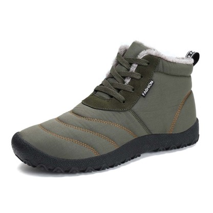 Ahlswetop Schnür-High-Top-wasserdichte Outdoor-Sport-Schneestiefel für Herren und Damen