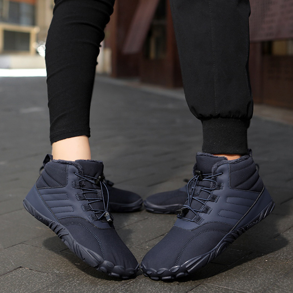 Ahlsentop Neue Outdoor-Fünf-Finger-Schneestiefel, rutschfeste Fleece-Baumwollschuhe