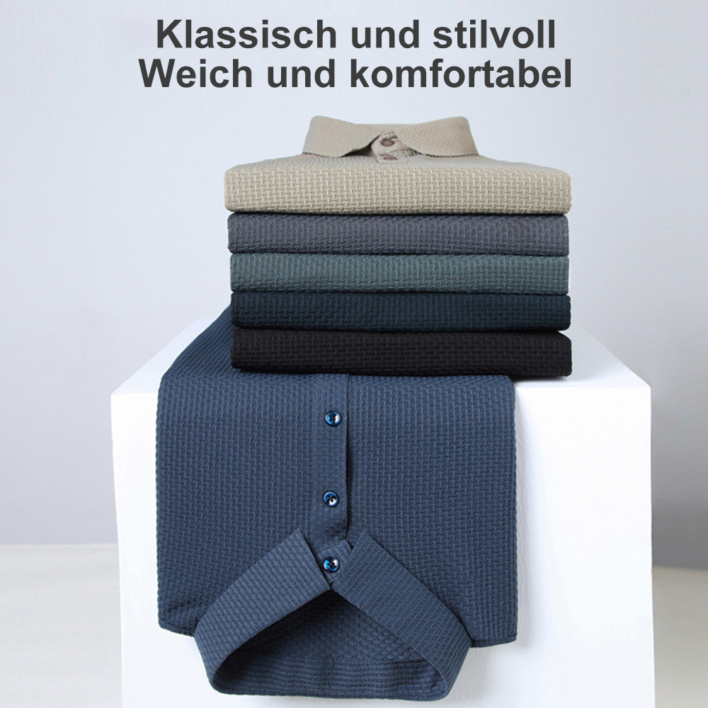AHLSENTOP™ Lässiges Jacquard-Revers-Poloshirt für Herren