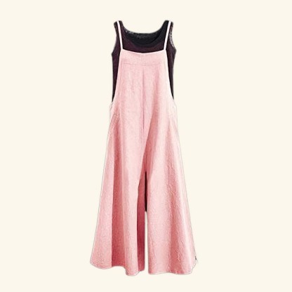 AHLSENTOP™ Damen-Jumpsuit mit hoher Taille ärmellos und weitem Bein