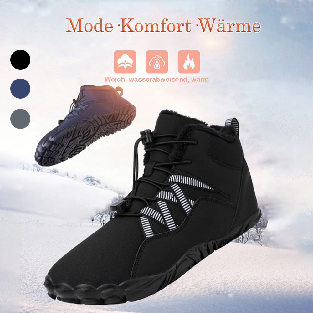 Ahlsentop Wasserdichte Outdoor-Fleece-Wintersport-Schneestiefel für Herren