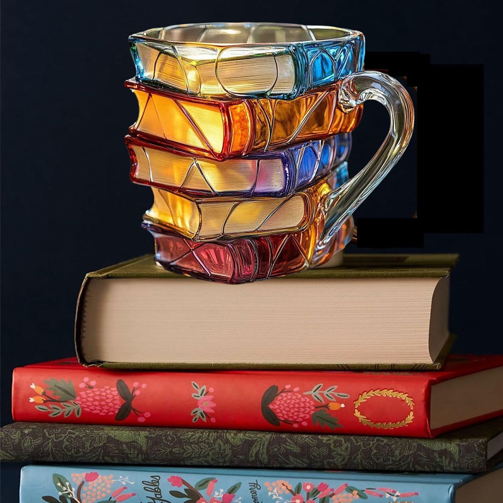 Painted Book Mug