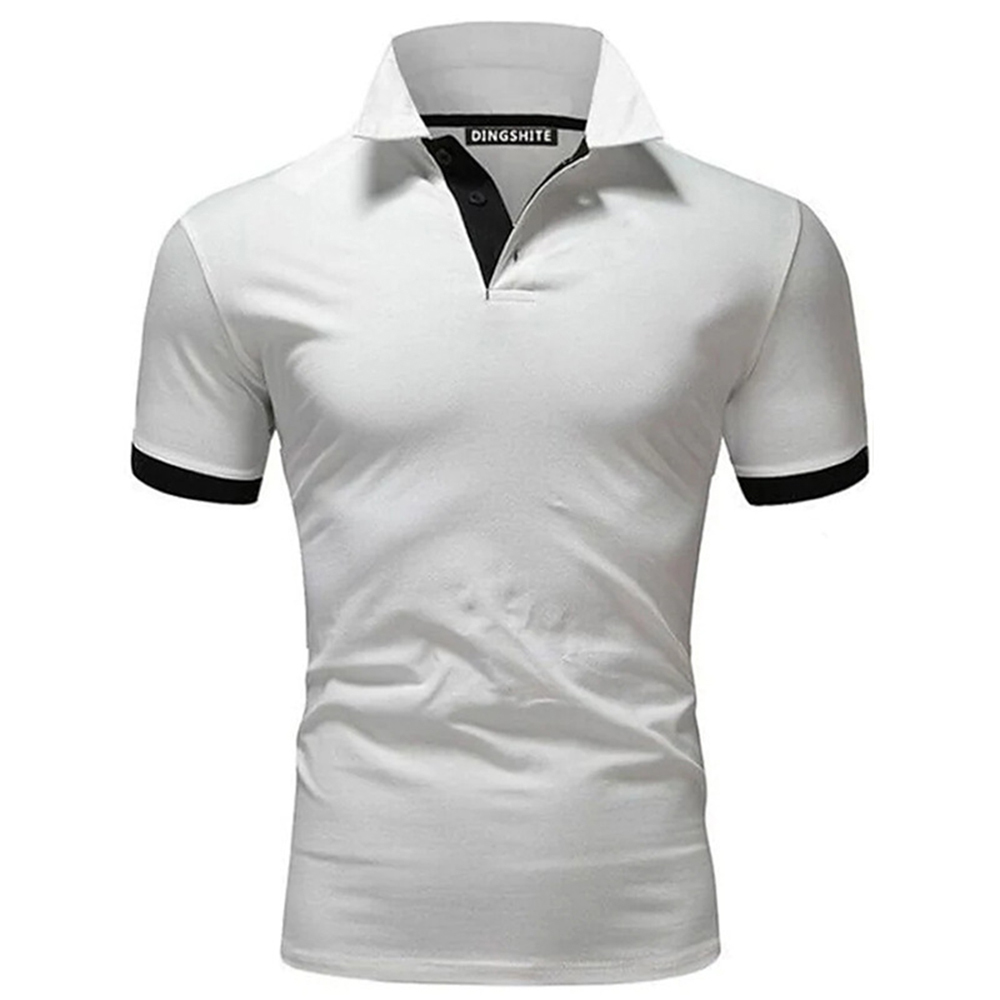 AHLSENTOP™ Neues schmal geschnittenes Herren-Poloshirt mit Kontrastnäh