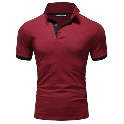 AHLSENTOP™ Neues schmal geschnittenes Herren-Poloshirt mit Kontrastnähten