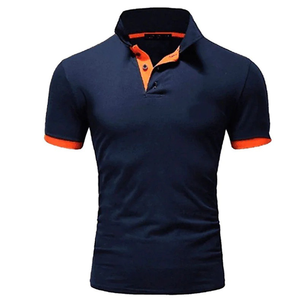 AHLSENTOP™ Neues schmal geschnittenes Herren-Poloshirt mit Kontrastnähten