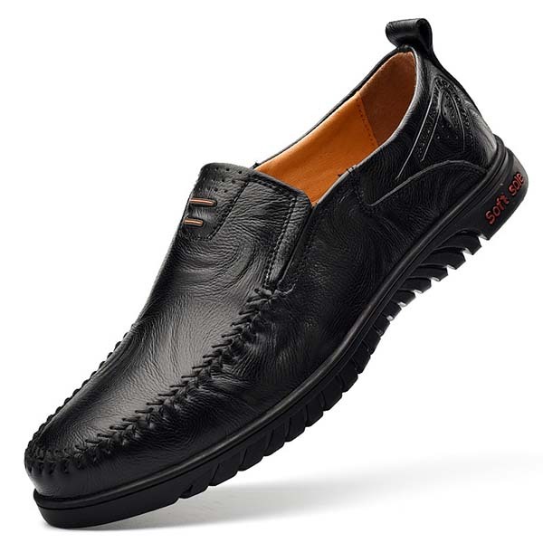 Ahlsentop Bequeme, atmungsaktive Freizeit-Lederschuhe für Herren