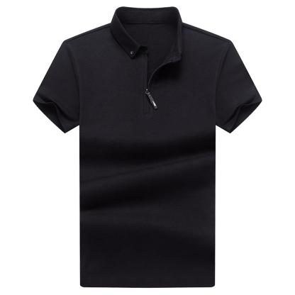 Ahlsentop™ Slim-Fit-Poloshirt für Herren mit Reverskragen und Reißverschluss