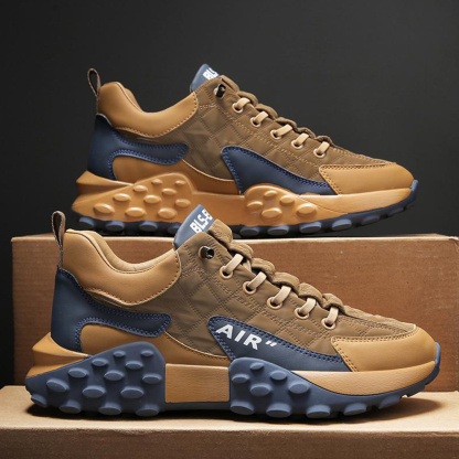 AHLSENTOP Farbblock-Sneaker für Herren mit dicker Sohle