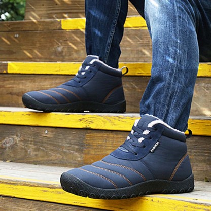 Ahlswetop Schnür-High-Top-wasserdichte Outdoor-Sport-Schneestiefel für Herren und Damen