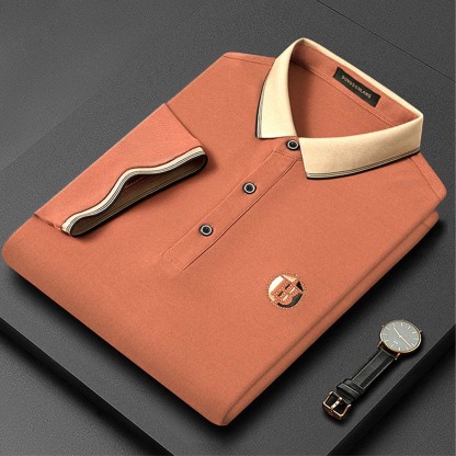 AHLSENTOP Frühling und sommer neue männer lässig revers dünne lose T-shirt POLO-shirt