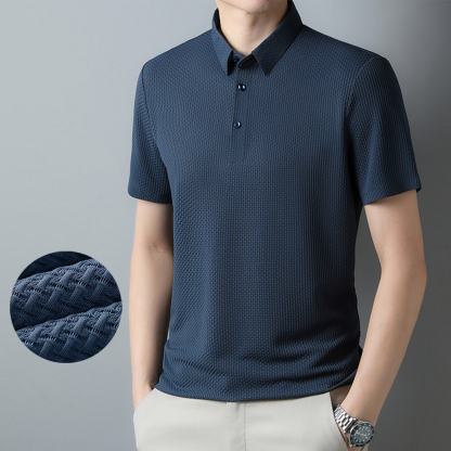 AHLSENTOP™ Lässiges Jacquard-Revers-Poloshirt für Herren