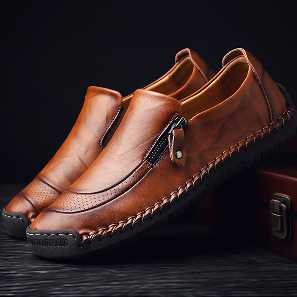 AHLSENTOP Herren-Freizeitschuhe für Frühling und Sommer mit seitlichem Reißverschluss