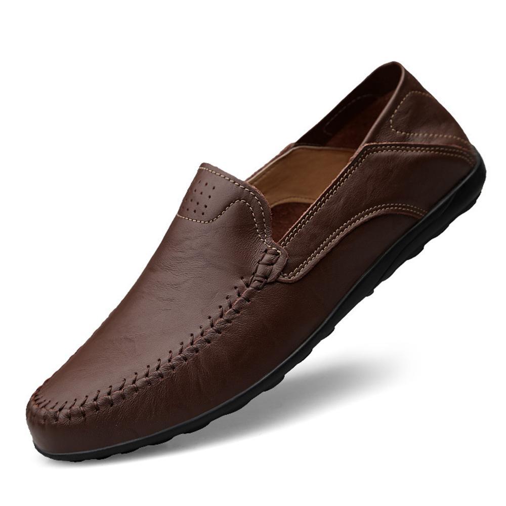 Ahlsentop Lässiger Modetrend, handgenähte Leder-Herrenschuhe