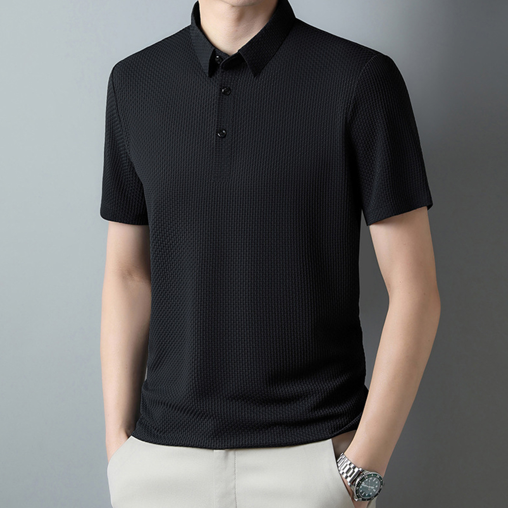 AHLSENTOP™ Lässiges Jacquard-Revers-Poloshirt für Herren