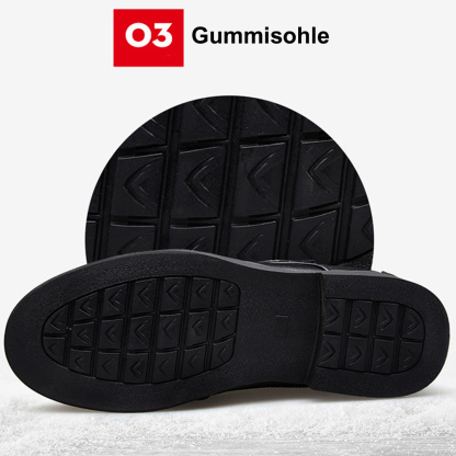 Ahlsentop Herren Winter-Fleece-warme Business-Lederschuhe