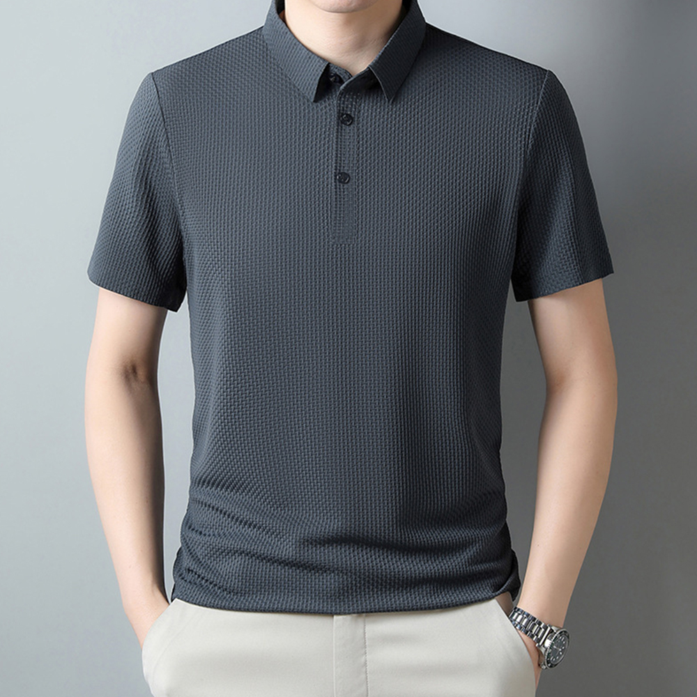 AHLSENTOP™ Lässiges Jacquard-Revers-Poloshirt für Herren
