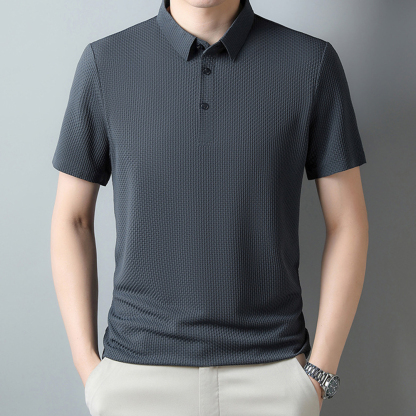 AHLSENTOP™ Lässiges Jacquard-Revers-Poloshirt für Herren