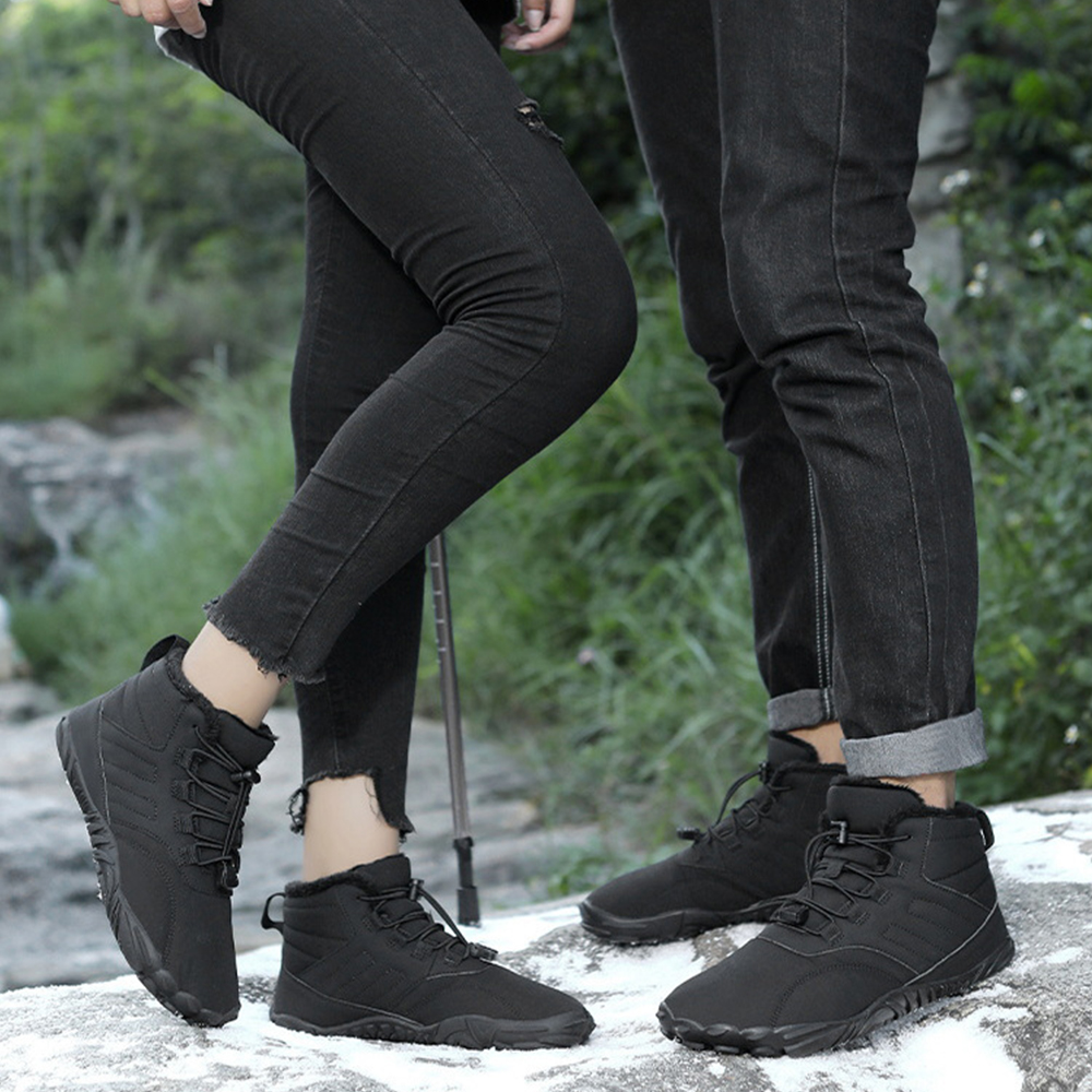 Ahlsentop Neue Outdoor-Fünf-Finger-Schneestiefel, rutschfeste Fleece-Baumwollschuhe