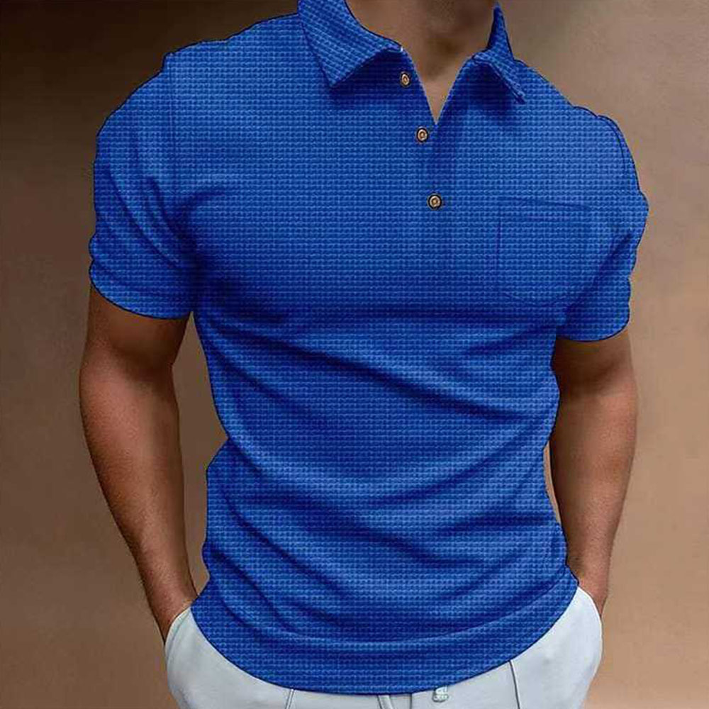 AHLSENTOP™ Kurzarm-Poloshirt für Herren mit Waffelmuster
