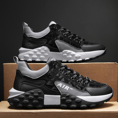 AHLSENTOP Farbblock-Sneaker für Herren mit dicker Sohle