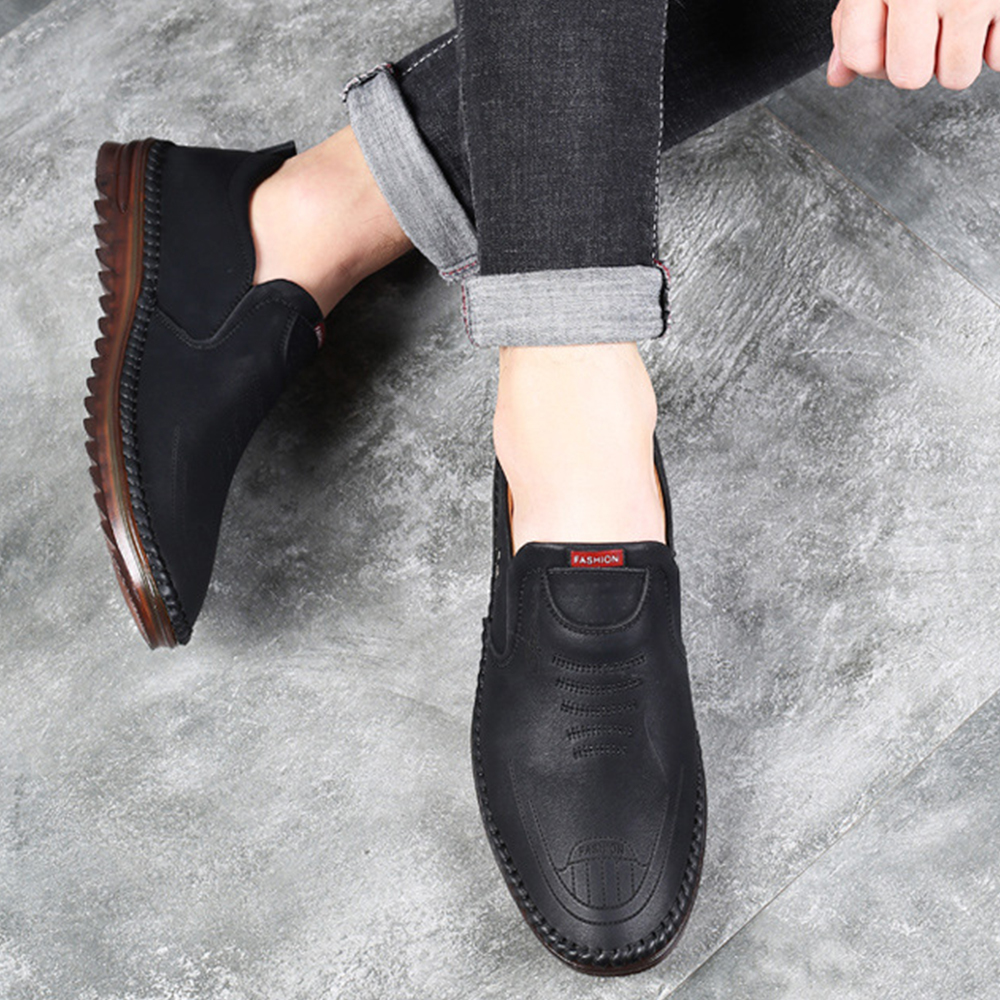 Ahlsentop Handgenähte Slip-On-Schuhe für Herren im neuen Stil mit weicher Sohle