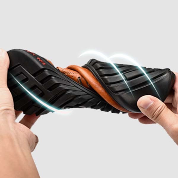 Ahlsentop Bequeme, atmungsaktive Freizeit-Lederschuhe für Herren