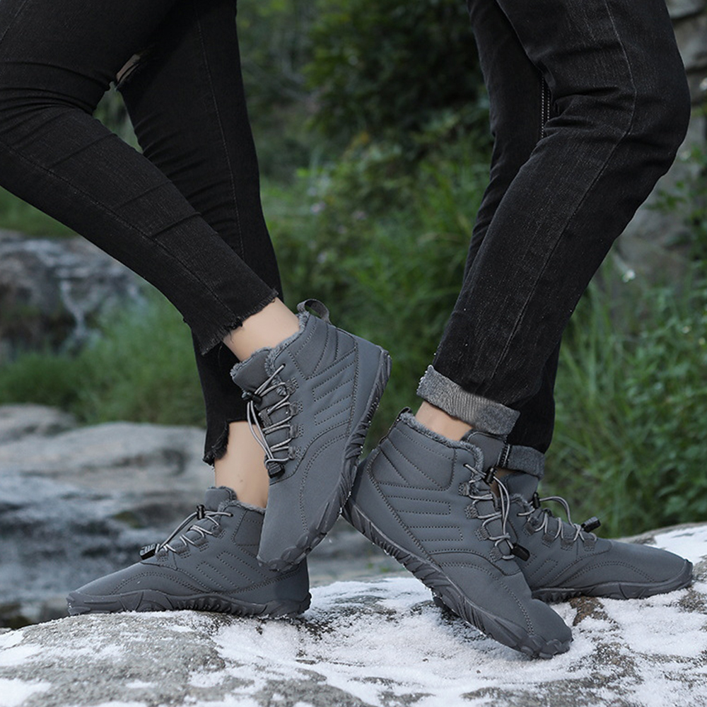 Ahlsentop Neue Outdoor-Fünf-Finger-Schneestiefel, rutschfeste Fleece-Baumwollschuhe