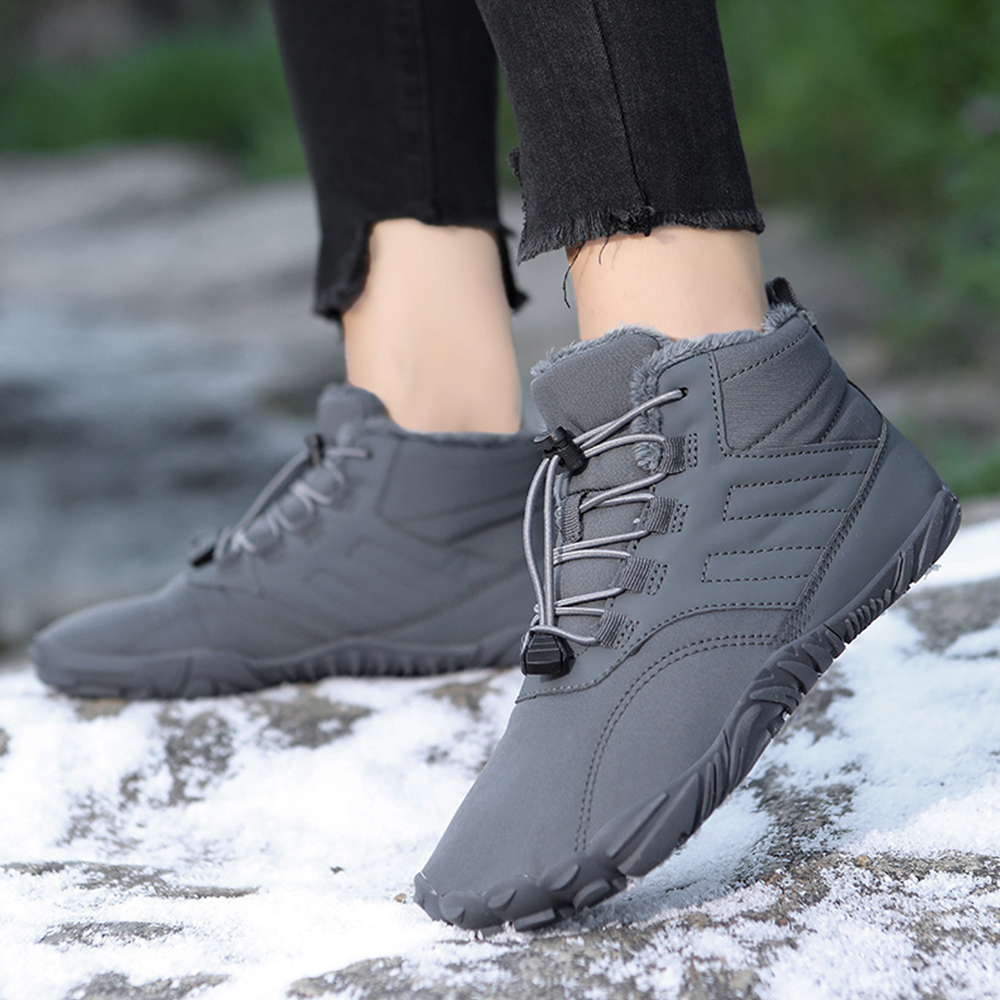 Ahlsentop Neue Outdoor-Fünf-Finger-Schneestiefel, rutschfeste Fleece-Baumwollschuhe