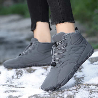 Ahlsentop Neue Outdoor-Fünf-Finger-Schneestiefel, rutschfeste Fleece-Baumwollschuhe