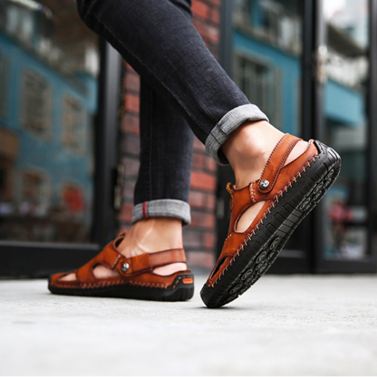 Ahlsentop Neue atmungsaktive Mehrzweck-Ledersandalen für Herren