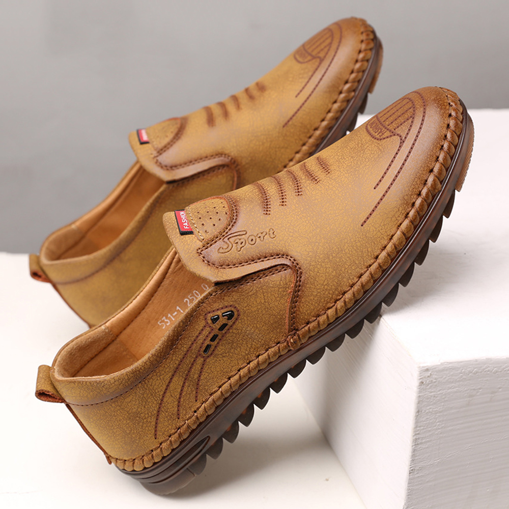 Ahlsentop Neue atmungsaktive Freizeit-Lederschuhe für Herren