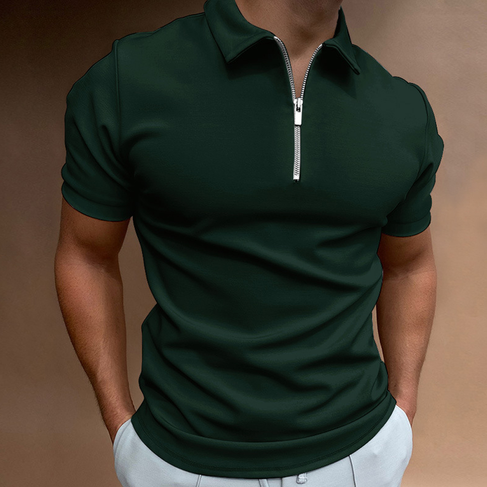 AHLSENTOP™ Sommer-Herren-Poloshirt, einfarbig, kurzärmeliges Revers-T-Shirt