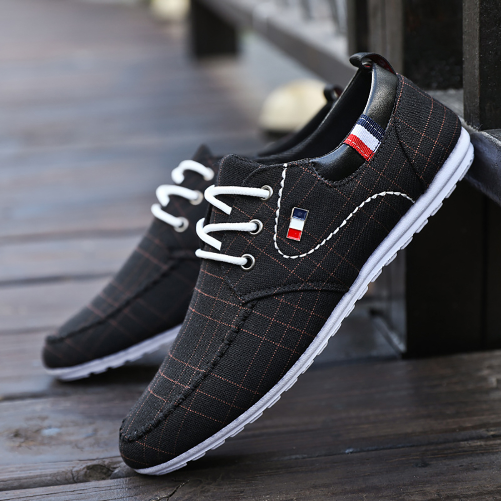 AHLSENTOP™ Herbst neue Herren lässige atmungsaktive flache Segeltuchschuhe