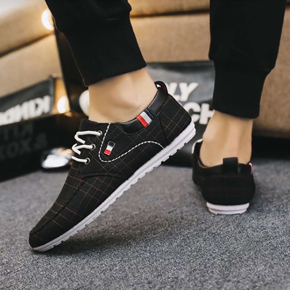 AHLSENTOP™ Herbst neue Herren lässige atmungsaktive flache Segeltuchschuhe