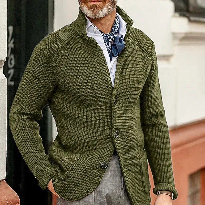 2024 Strickjacke im neuen Stil mit Stehkragen