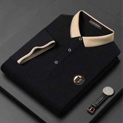 AHLSENTOP Frühling und sommer neue männer lässig revers dünne lose T-shirt POLO-shirt