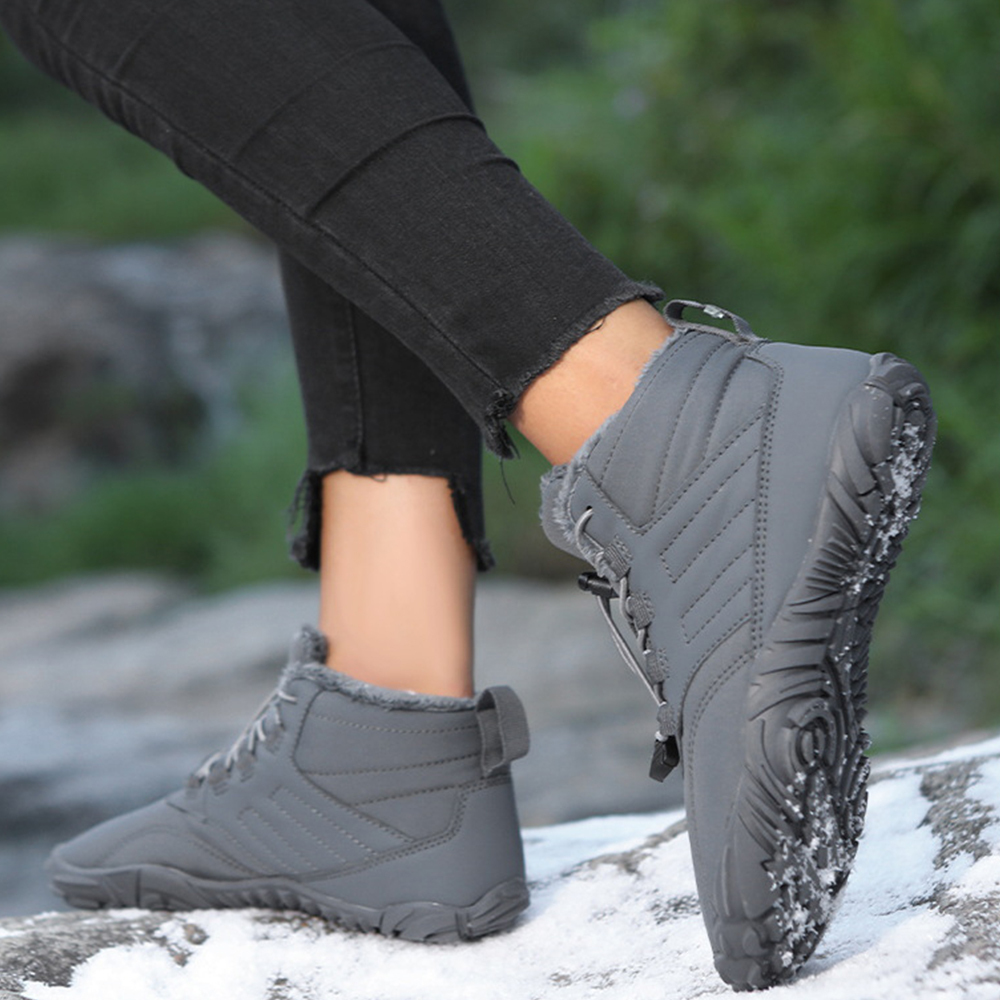 Ahlsentop Neue Outdoor-Fünf-Finger-Schneestiefel, rutschfeste Fleece-Baumwollschuhe