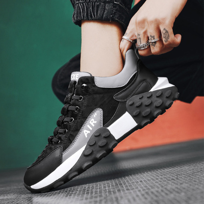 AHLSENTOP Farbblock-Sneaker für Herren mit dicker Sohle