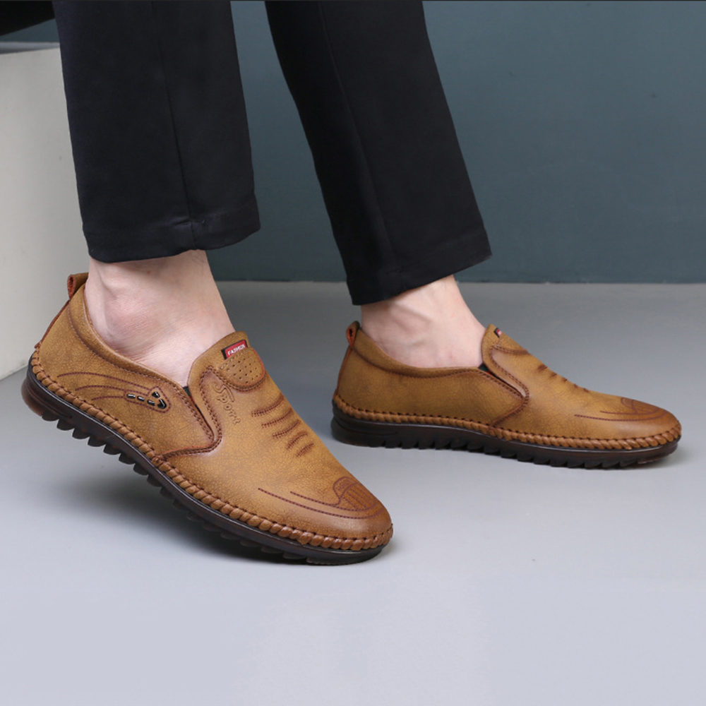 Ahlsentop Neue atmungsaktive Freizeit-Lederschuhe für Herren