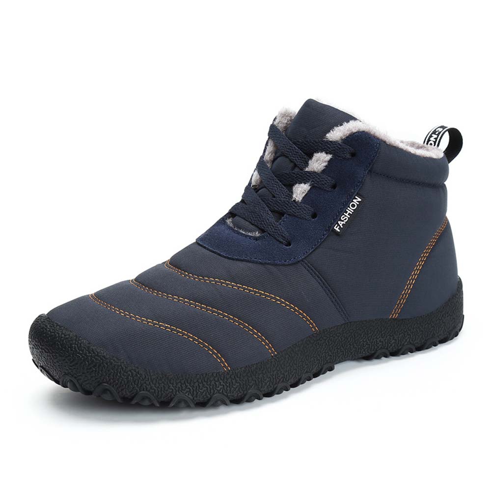 Ahlswetop Schnür-High-Top-wasserdichte Outdoor-Sport-Schneestiefel für Herren und Damen