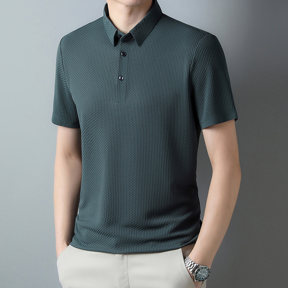 AHLSENTOP™ Lässiges Jacquard-Revers-Poloshirt für Herren
